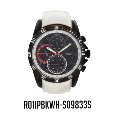 RELOJ VIROX ANÁLOGO MULTIFUNCIONAL PULSO SILICONADO BLANCO.