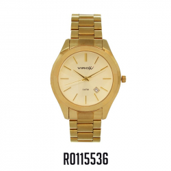 RELOJ VIROX METAL ANÁLOGO DORADO CON FECHA