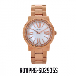 RELOJ VIROX METAL ANÁLOGO ESCAFANDRA PIEDRAS ORO ROSA