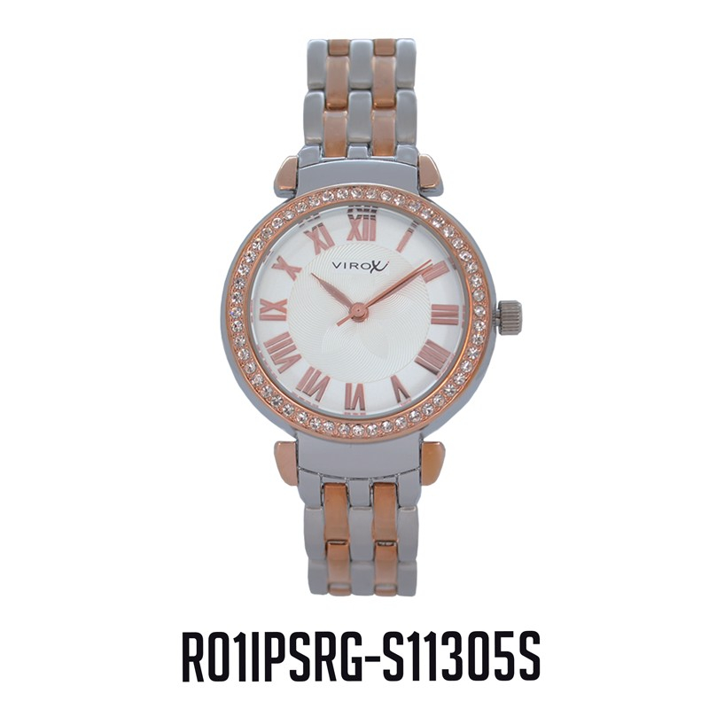 RELOJ VIROX METAL D ANÁLOGO NUMERO ROMANO ORO ROSA-PLATEADO