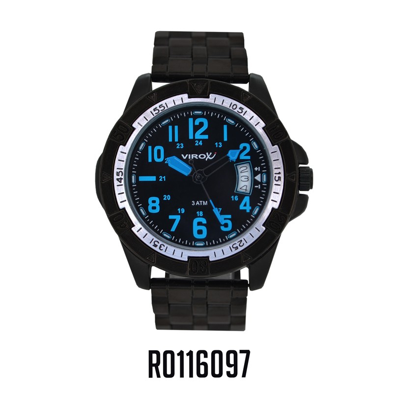 RELOJ VIROX PULSO METÁLICO PAVONADO 3 COLORES