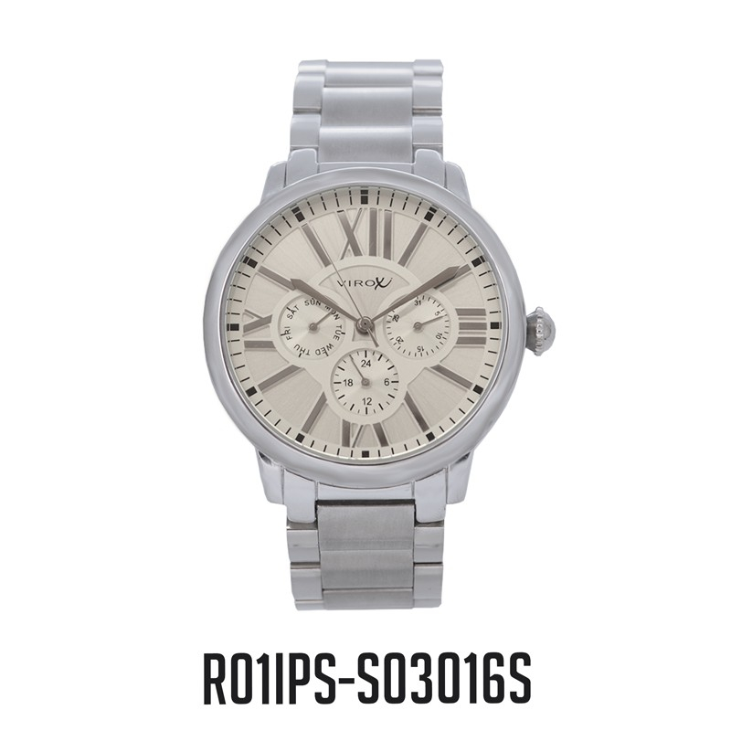 RELOJ VIROX METAL ANÁLOGO MULTIFUNCIONAL PLATEADO