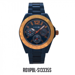 RELOJ VIROX ANÁLOGO MULTIFUNCIONAL OROROSA/AZUL DE HOMBRE