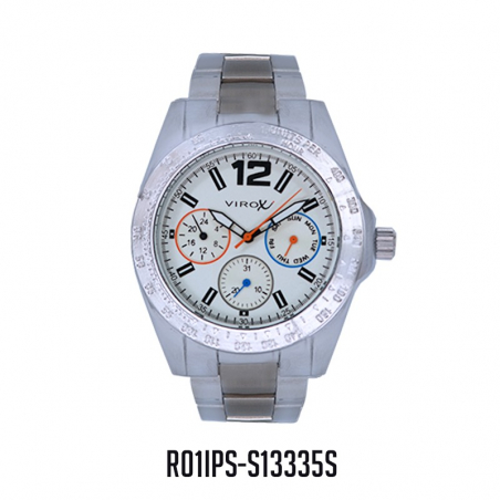 RELOJ VIROX METALICO DE HOMBRE ANÁLOGO MULTIFUNCIONAL PLATEADO