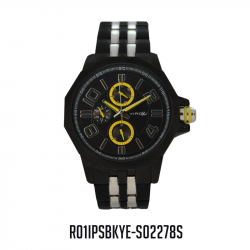 RELOJ VIROX METAL MULTIFUNCION HOMBRE NEGRO/AMARILLO PLATEADO