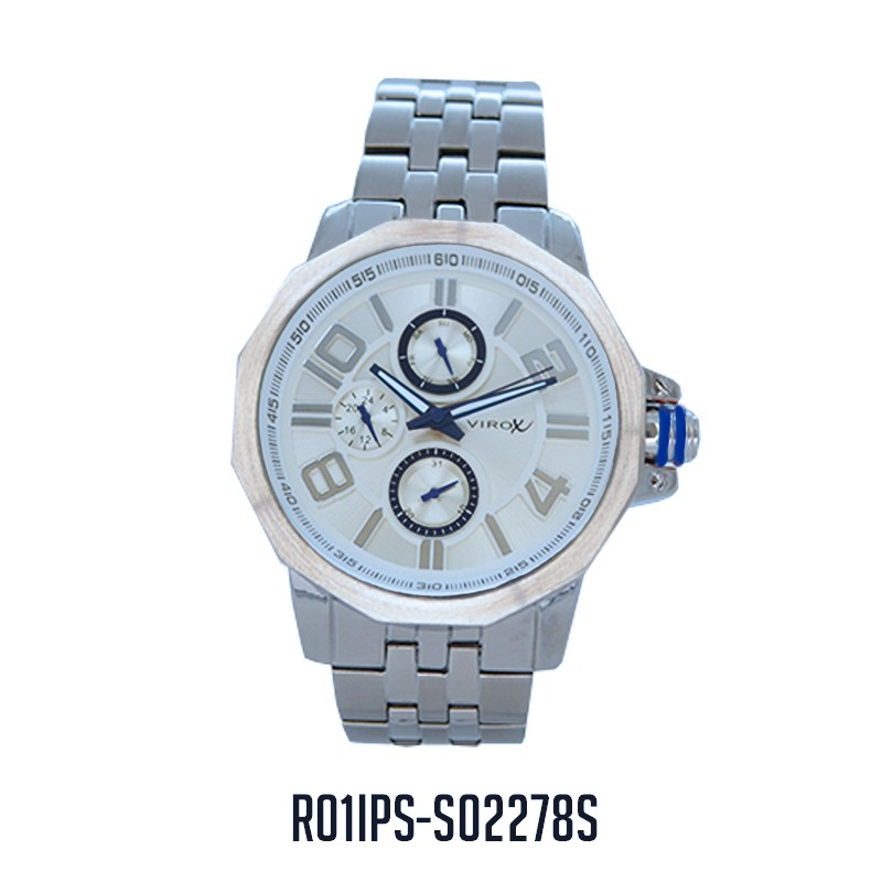 RELOJ VIROX METAL MULTIFUNCIONAL DE HOMBRE PLATEADO