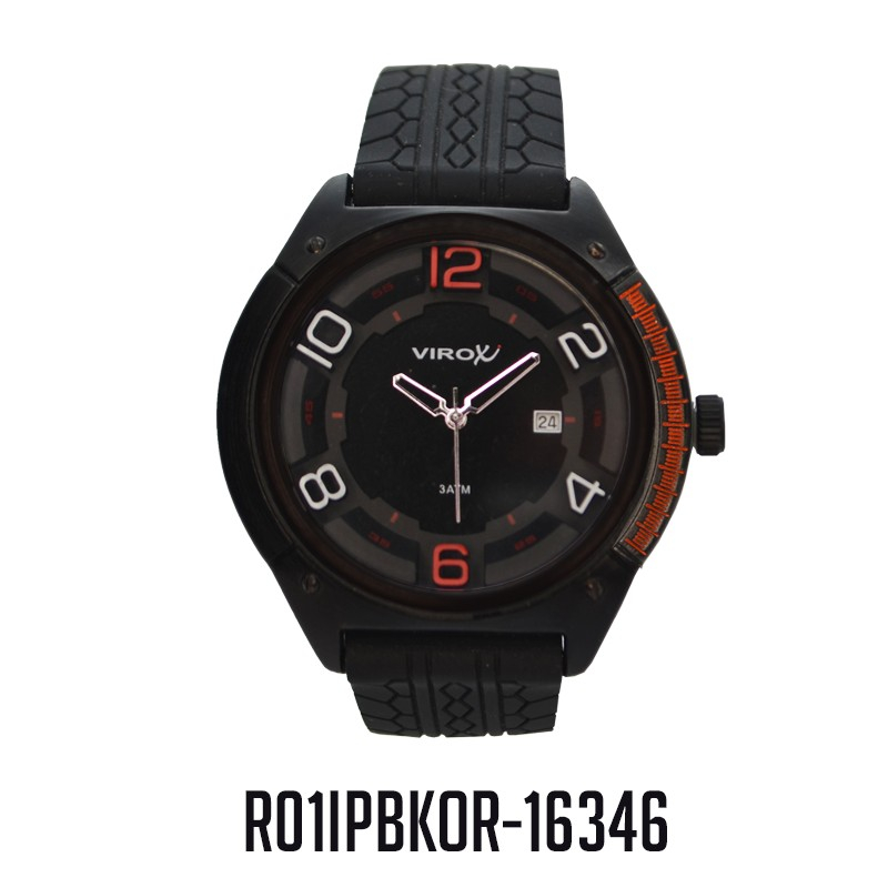 RELOJ VIROX METAL Y PLASTICO NUMEROS EN ALTO RELIEVE NARANJA