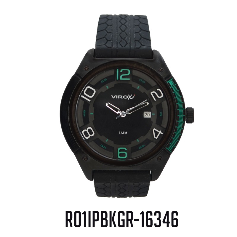 RELOJ VIROX  METAL Y PLASTICO NUMEROS EN ALTO RELIEVE VERDE