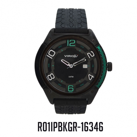 RELOJ VIROX  METAL Y PLASTICO NUMEROS EN ALTO RELIEVE VERDE