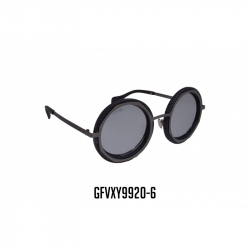 GAFAS VIROX CIRCULAR MARCO NEGRO Y LENTE PLATEADO GFVXY9920-2