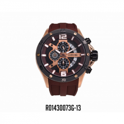 RELOJ VIROX EN ACERO CRONÓGRAFO DE HOMBRE CAFÉ PULSO SILICONA