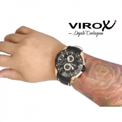 RELOJ VIROX EN ACERO DE HOMBRE CRONÓGRAFO NEGRO/OROROSA