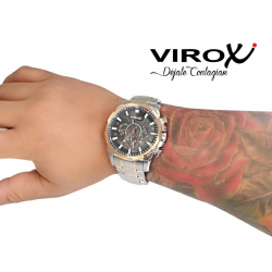 RELOJ VIROX EN ACERO MULTIFUNCIONAL PLATEADO/ OROROSA