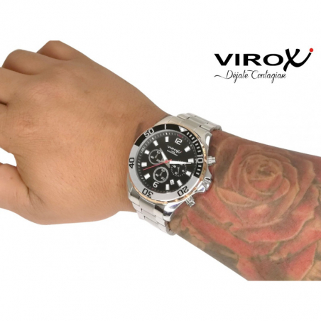 RELOJ VIROX EN ACERO DE HOMBRE CRONÓGRAFO PLATEADO