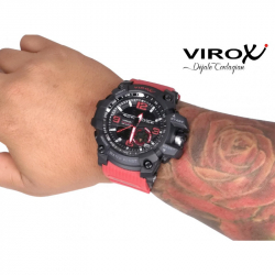 RELOJ VIROX TWINSENSOR ANÁLOGO/DIGITAL ROJO