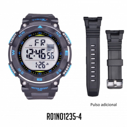 RELOJ VIROX NEGRO/AZUL DIGITAL HOMBRE MANILLA ADICIONAL