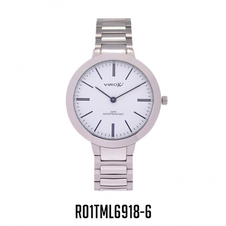 RELOJ VIROX EN ACERO ANÁLOGO DE DAMA SUPERPLANO PLATEADO