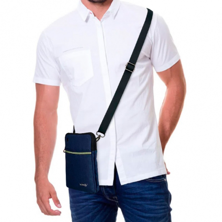 MANOS LIBRES VIROX RECTANGULAR CON BANDA REFLECTIVA AZUL OS