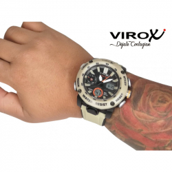 RELOJ VIROX PULSO ADICIONAL ANÁLOGO DIGITAL KHAKI-NEGRO
