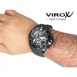 RELOJ VIROX CAJA EN ACERO CRONOGRAFO TABLERO GRIS CAMUFLADO