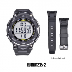 RELOJ VIROX NEGRO DIGITAL HOMBRE  MANILLA SILICONA NEGRA