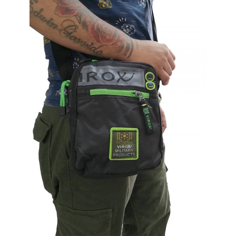 MANOS LIBRES VIROX HOMBRE NEGRO-VERDE