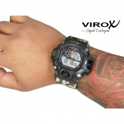 RELOJ VIROX DIGITAL SPORT WATCH PULSO ADICIONAL CAMUFLADO KAKHI