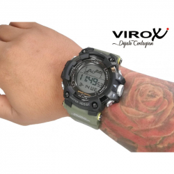 RELOJ VIROX DIGITAL DE HOMBRE DEPORTIVO PULSO ADICIONAL VERDE