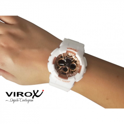 RELOJ DEPORTIVO VIROX DAMA ANÁLOGO-DIGITAL CIRCULAR ROSADO