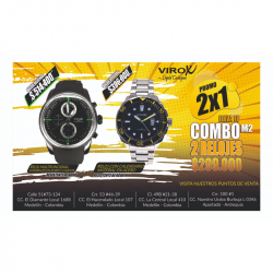 RELOJES DE ACERO PARA HOMBRE VIROX. COMBO REF:M2