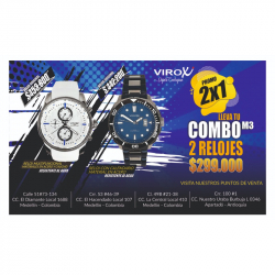 RELOJES DE ACERO PARA HOMBRE VIROX. COMBO REF:M3