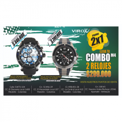 RELOJES DE ACERO PARA HOMBRE VIROX. COMBO REF:M4