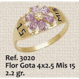 ANILLO DE 15 AÑOS, FLOR...