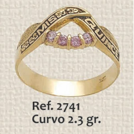 ANILLO DE 15 AÑOS, CURVO EN...