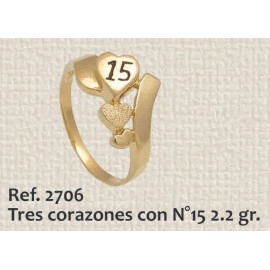 ANILLO DE 15 AÑOS, TRES...