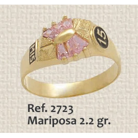 ANILLO DE 15 AÑOS, MARIPOSA...